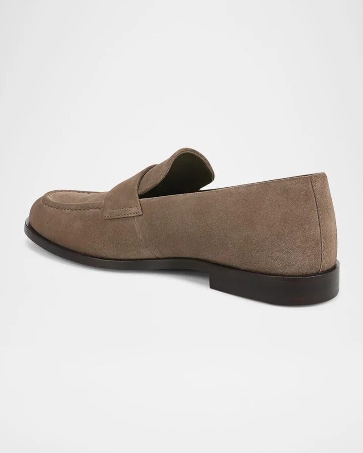 Men's Montebello Suede Penny Loafers - Image 5