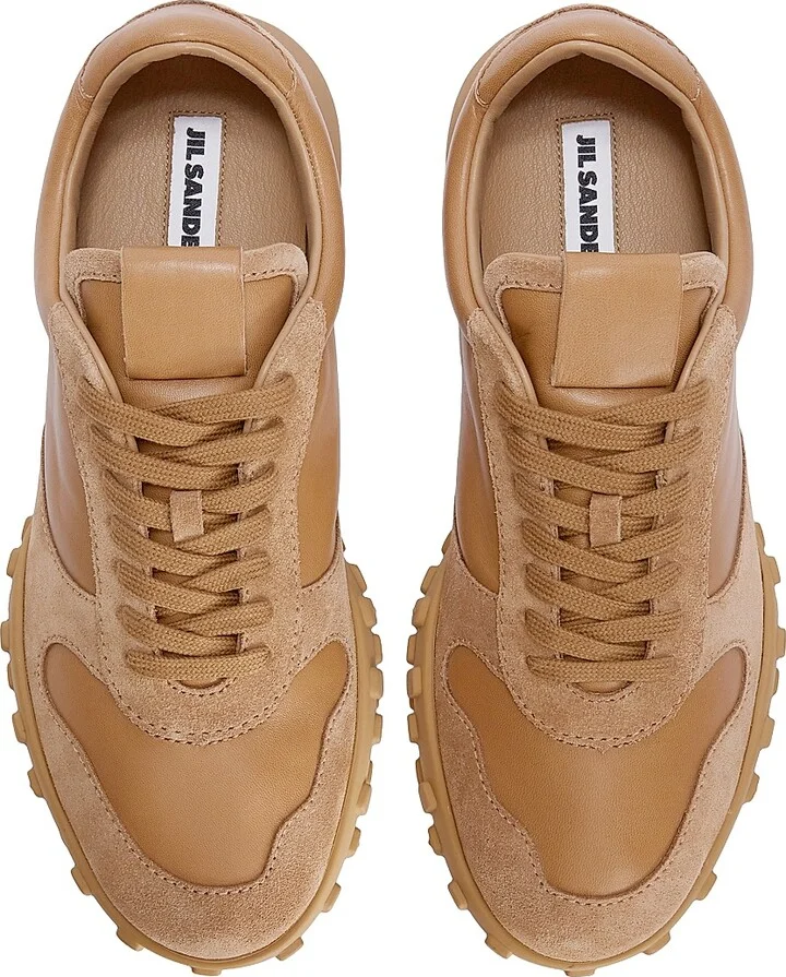 Men's Moon Low-Top Leather Sneakers - Cereal - Size 7 - Image 4