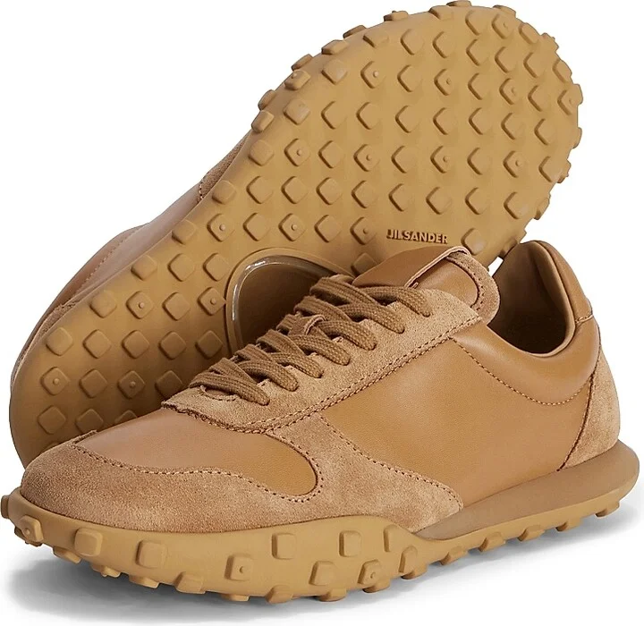 Men's Moon Low-Top Leather Sneakers - Cereal - Size 7 - Image 6