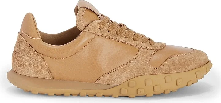 Men's Moon Low-Top Leather Sneakers - Cereal - Size 7