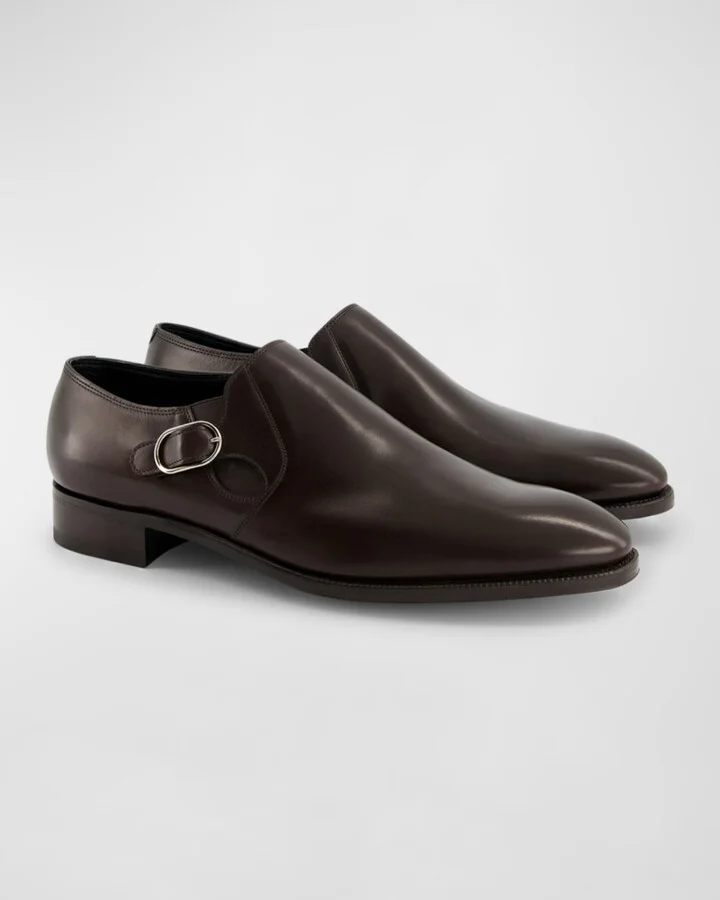 Men's Moorfield Leather Monk Strap Loafers - Image 2