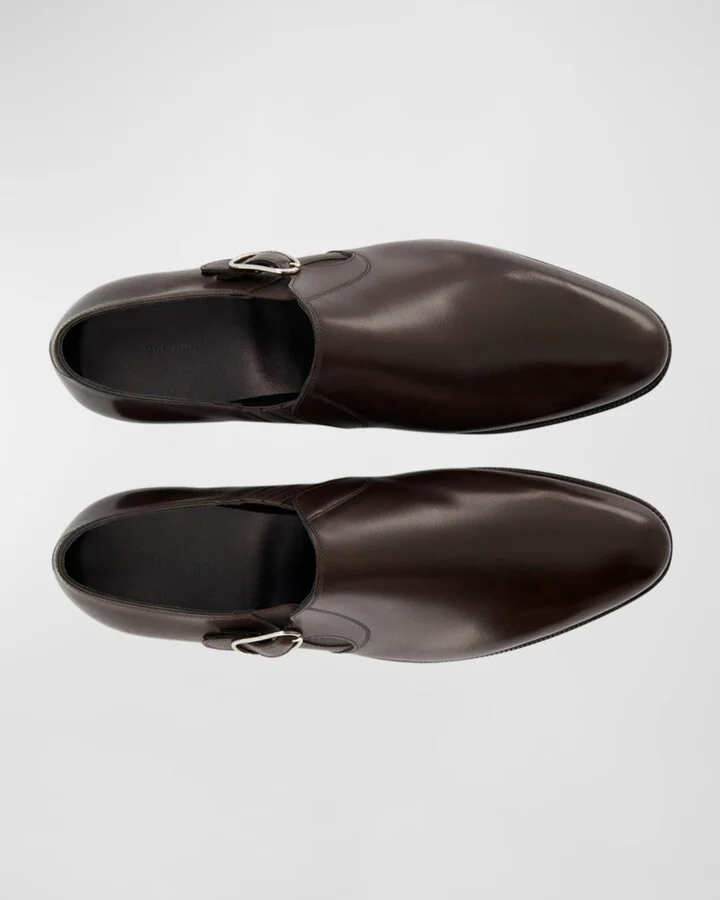 Men's Moorfield Leather Monk Strap Loafers - Image 3
