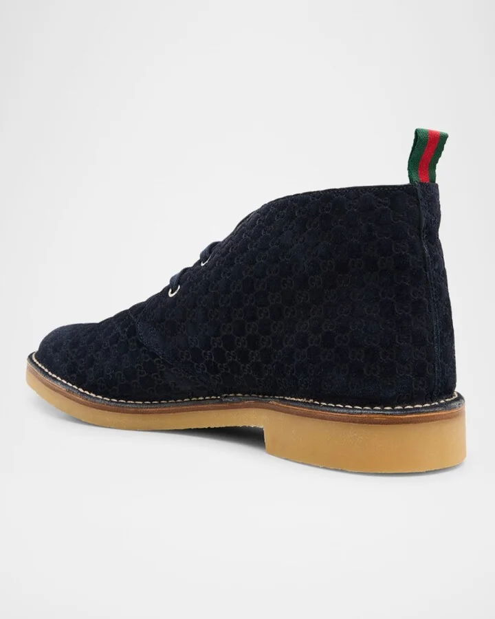 Men's Moreau GG Suede Lace-Up Ankle Boots - Image 6