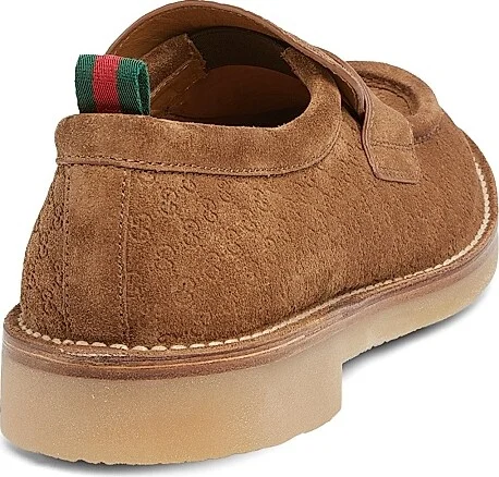 Men's Moreau GG Suede Penny Loafers - Hazel - Size 10 - Image 3