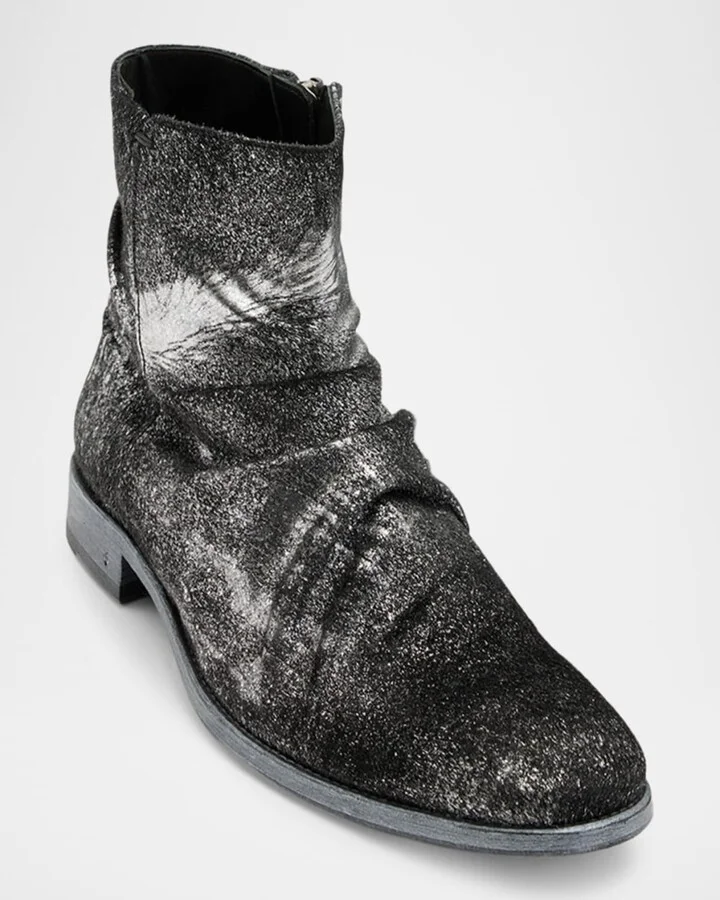 Men's Morrison Sharpei Foil-Sprayed Calf Hair Boots - Image 4