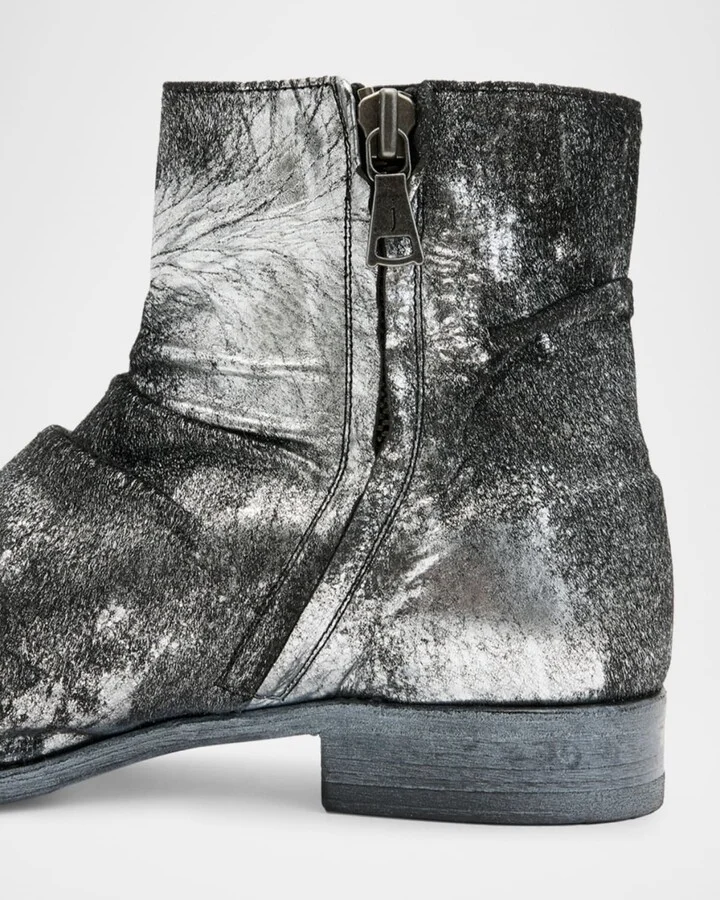 Men's Morrison Sharpei Foil-Sprayed Calf Hair Boots - Image 5