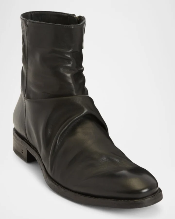 Men's Morrison Sharpei Leather Zip Ankle Boots - Image 2