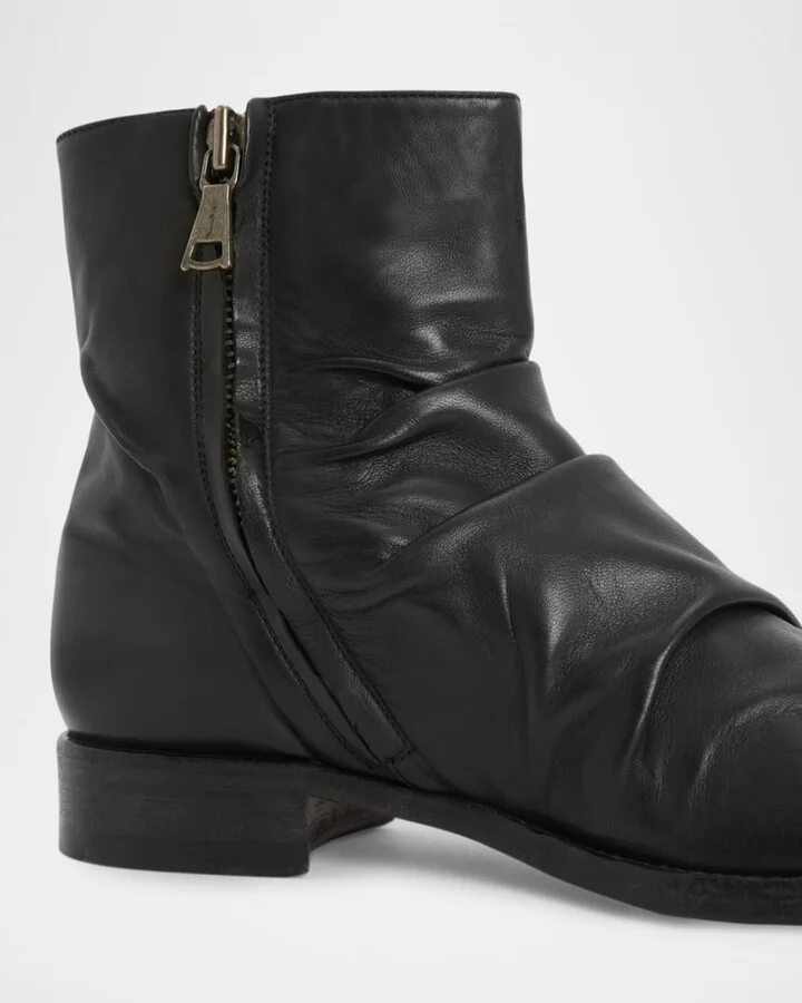 Men's Morrison Sharpei Leather Zip Ankle Boots - Image 4