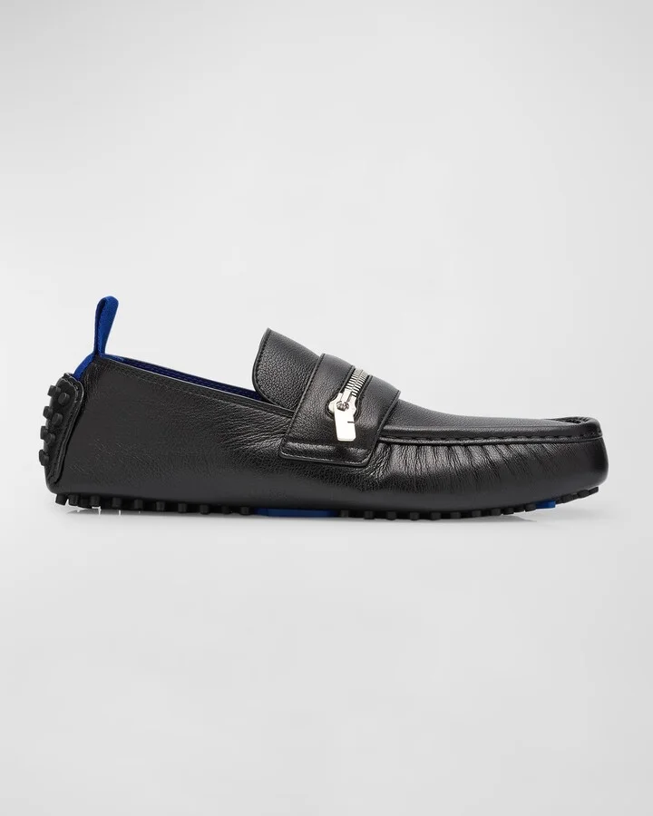Men's Motor Zip Leather Drivers