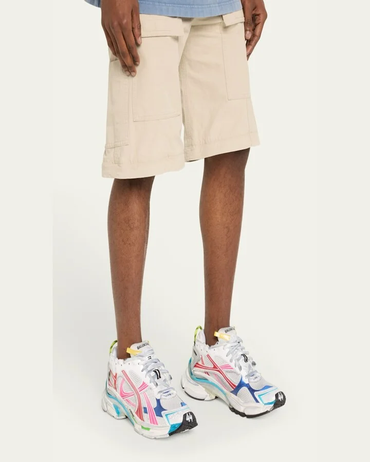 Men's Multicolor Mesh Runner Sneakers - Image 10