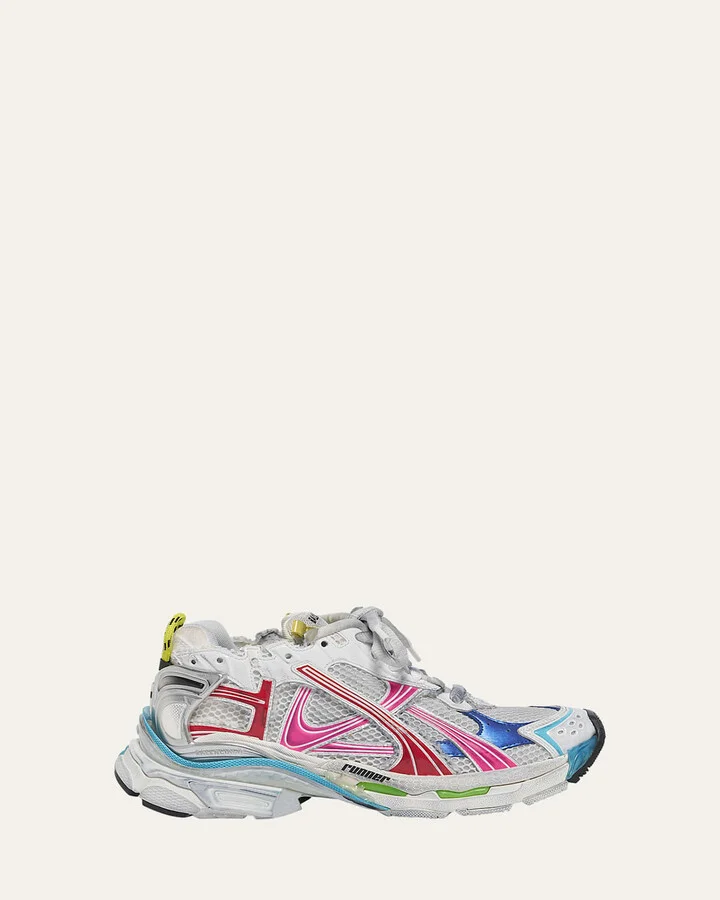 Men's Multicolor Mesh Runner Sneakers