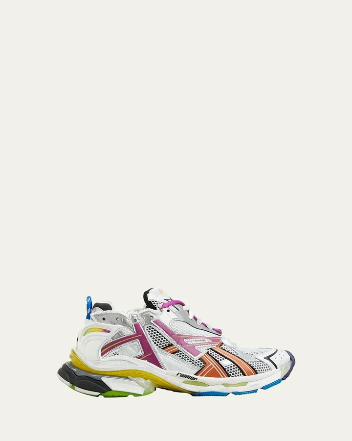 Men's Multicolor Mesh Runner Sneakers