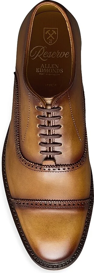 Men's Murray Brogue Leather Oxfords - Walnut - Size 9.5 - Image 3