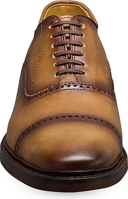 Men's Murray Brogue Leather Oxfords - Walnut - Size 9.5 - Image 4