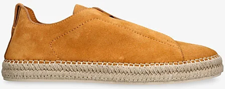 Mens Mustard Triple Stitch Suede Espadrilles Eur 44 / 10 Uk Men