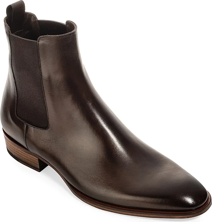 Men's Myles Leather Chelsea Boots - Crust Marrone - Size 6.5 - Image 2