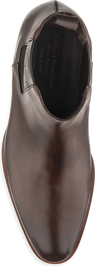 Men's Myles Leather Chelsea Boots - Crust Marrone - Size 6.5 - Image 4