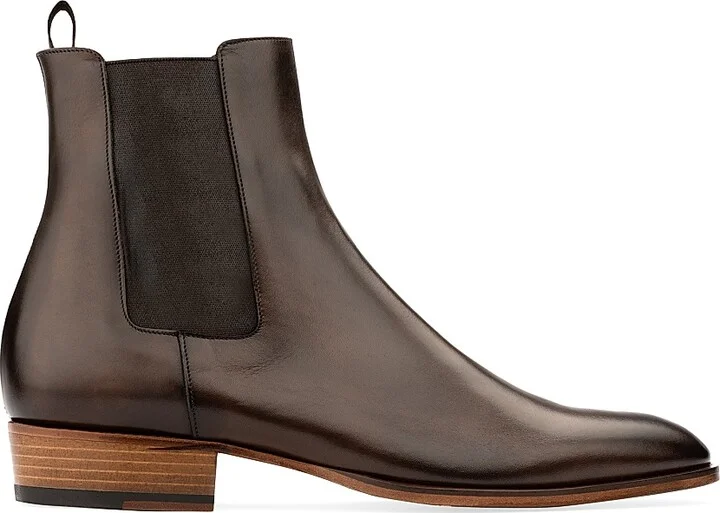 Men's Myles Leather Chelsea Boots - Crust Marrone - Size 6.5