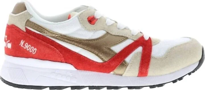 Men's N9000 Spark Running Shoes In White/fog/rich Gold