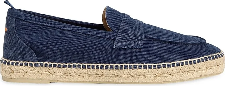 Men's Nacho Espadrille Penny Loafers - Canvas Azul Oxford - Size 8