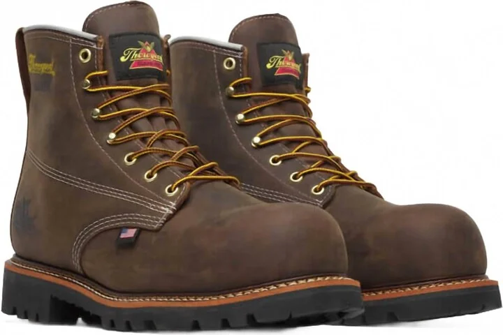 Men's Nano Saftety Toe American Work Boot In Brown