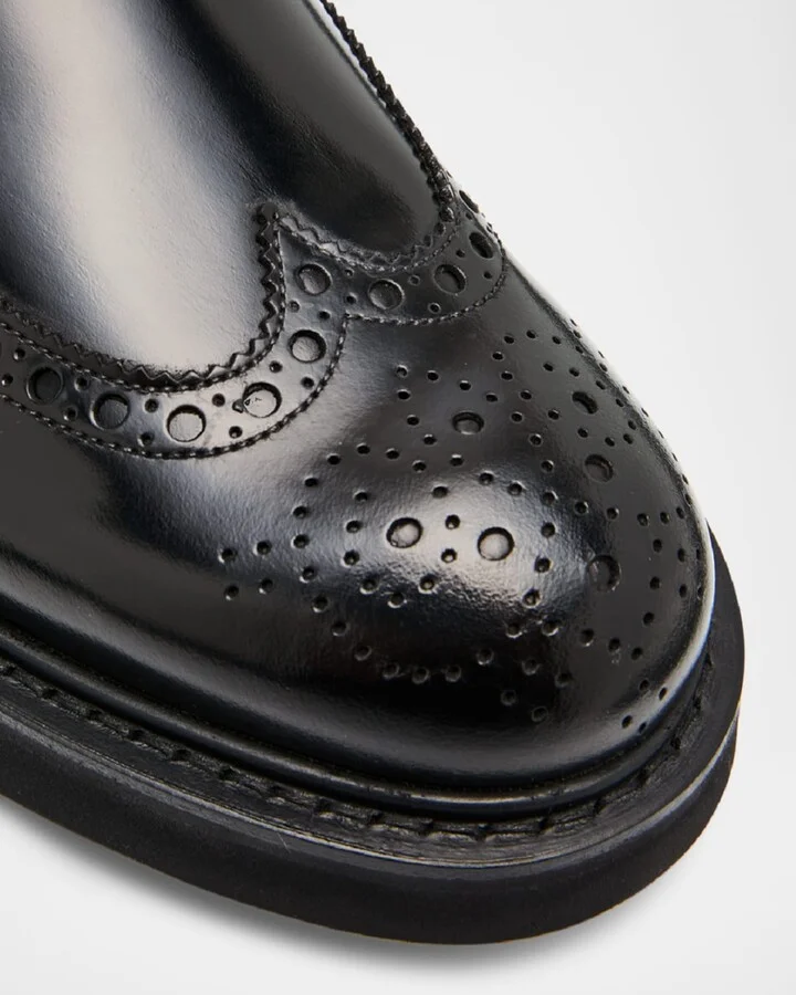 Men's Nantwich Polished Brogue Chelsea Boots - Image 3