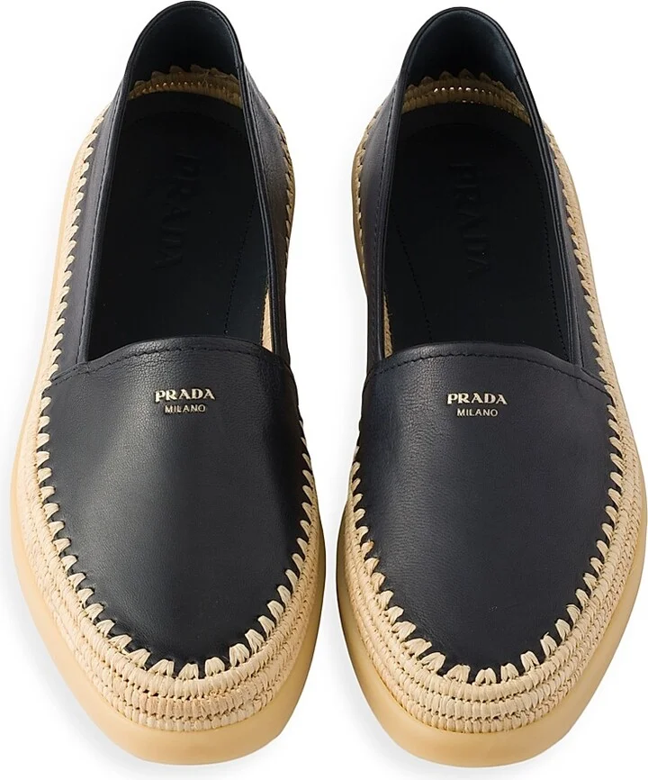 Men's Nappa Leather Espadrilles Loafers - Brown - Size 6 - Image 5