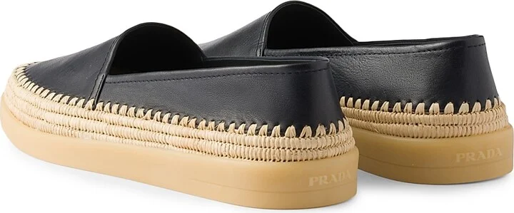 Men's Nappa Leather Espadrilles Loafers - Brown - Size 6 - Image 6