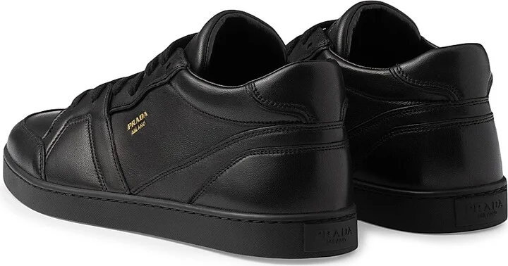 Men's Nappa Leather Sneakers - Black - Size 5 - Image 3