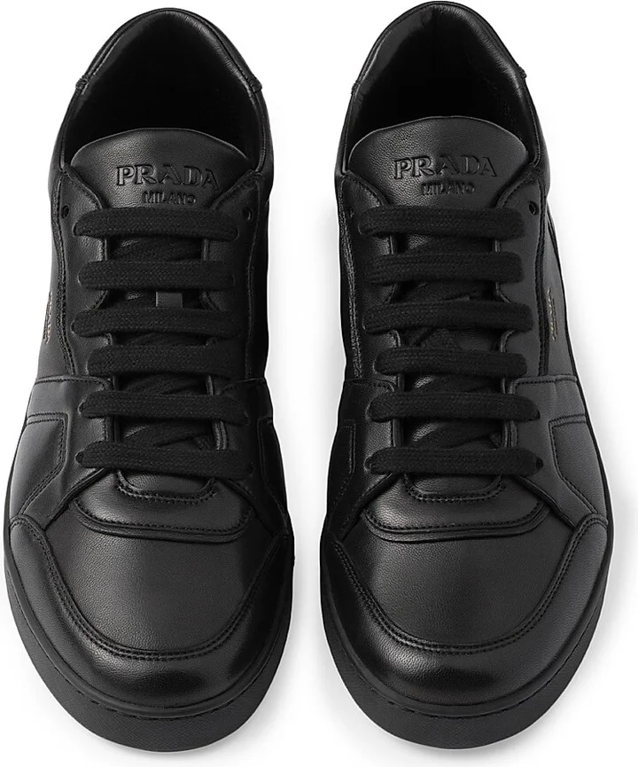 Men's Nappa Leather Sneakers - Black - Size 5 - Image 4