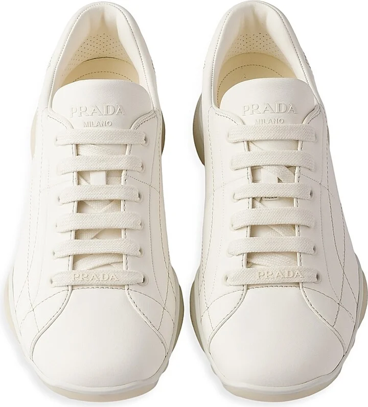 Men's Nappa Leather Sneakers - White - Size 5 - Image 2