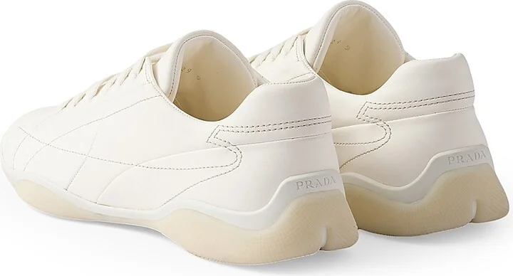 Men's Nappa Leather Sneakers - White - Size 5 - Image 3