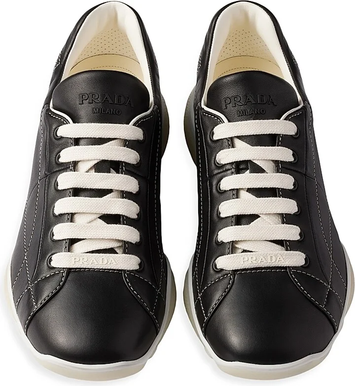Men's Nappa Leather Sneakers - White - Size 5 - Image 5