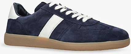 Mens Navy Archer Suede Low-Top Trainers Eur 40 / 6 Uk Men - Image 2