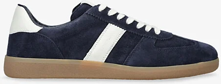 Mens Navy Archer Suede Low-Top Trainers Eur 40 / 6 Uk Men