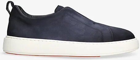 Mens Navy Clean Icon Branded Suede Trainers Eur 41.5 / 7.5 Uk Men