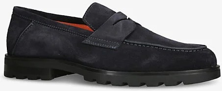 Mens Navy Detroit Roccia Suede Loafers Eur 40 / 6 Uk Men