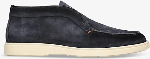 Mens Navy Detroit Slip-On Suede Desert Boots Eur 41 / 7 Uk Men