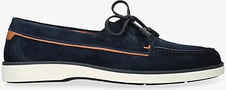 Mens Navy Detroit Suede Boat Shoes Eur 44 / 10 Uk Men