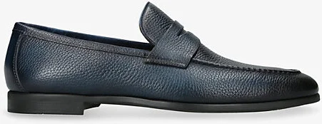 Mens Navy Diezma Leather Penny Loafers Eur 46 / 12 Uk Men