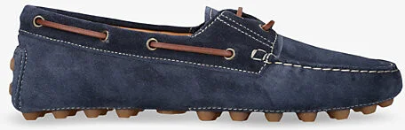 Mens Navy Gommino Macro 52K Suede Driving Shoes Eur 43.5 / 9.5 Uk Men