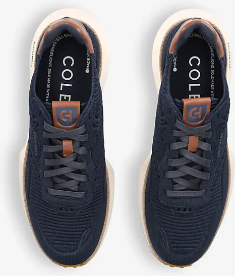 Mens Navy Grandprø Ashland Stitchlite Knitted Low-Top Trainers Eur 41 / 7 Uk Men - Image 2