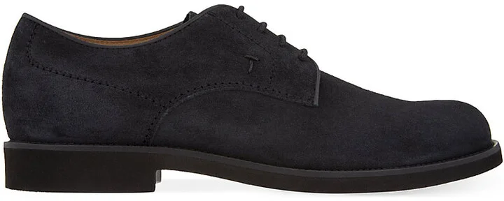 Mens Navy Lite Suede Derby Shoes Eur 39 / 5 Uk Men