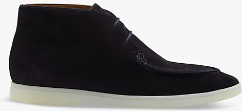 Mens Navy Loftus Lace-Up Suede Chukka Boots Eur 42 / 8 Uk Men
