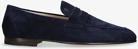 Mens Navy Mocassino Destrut 13L Suede Loafers Eur 45 / 11 Uk Men