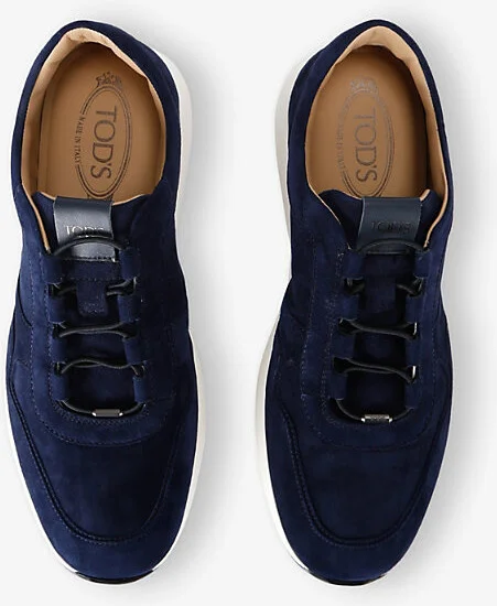 Mens Navy Nuova Allacciato Sportivo 79K Suede Low-Top Trainers Eur 42 / 8 Uk Men - Image 2