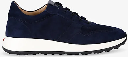 Mens Navy Nuova Allacciato Sportivo 79K Suede Low-Top Trainers Eur 42 / 8 Uk Men