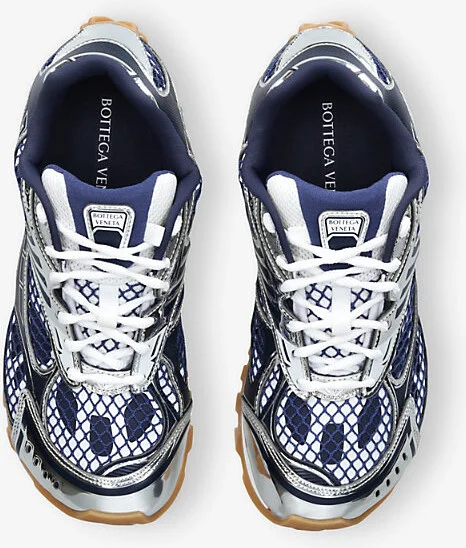 Mens Navy Orbit Mesh and Woven Low-Top Trainers Eur 46 / 12 Uk Men - Image 2