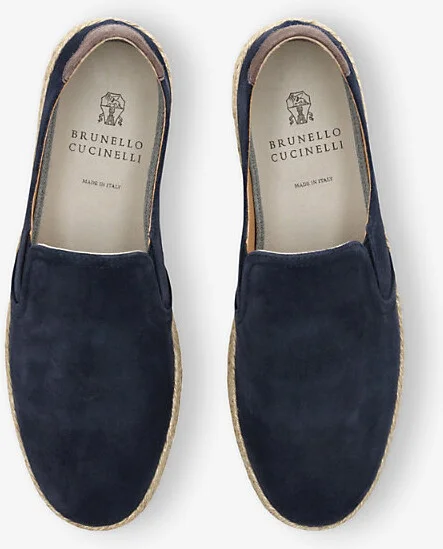 Mens Navy Round-Toe Suede Espadrilles Eur 44 / 10 Uk Men - Image 2