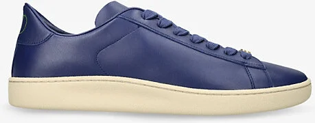 Mens Navy Royco 2 Leather Low-Top Trainers Eur 41 / 7 Uk Men